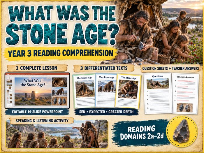 Year 3/4 Reading Comprehension - What was the Stone Age?