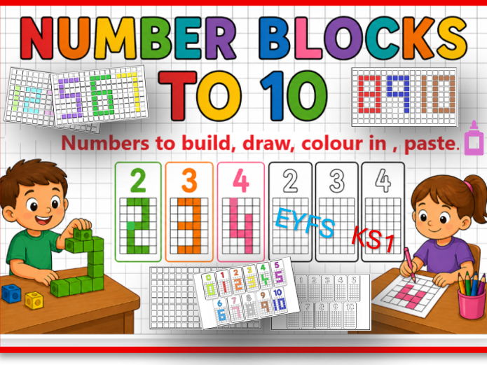 Number Blocks Work to 10 EYFS and KS1