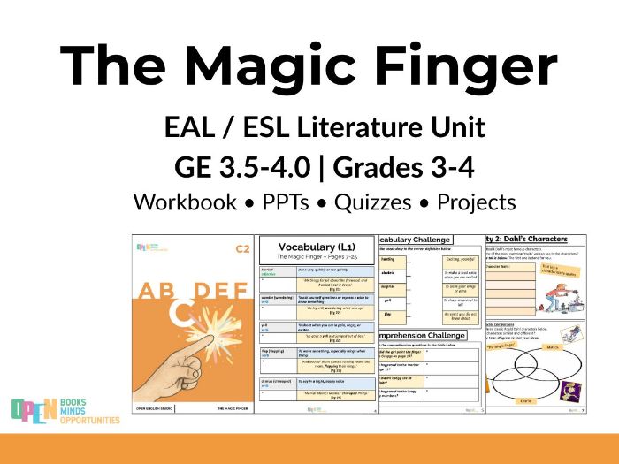 The Magic Finger – EAL Fiction Literature Unit (GE 3.5–4.0)