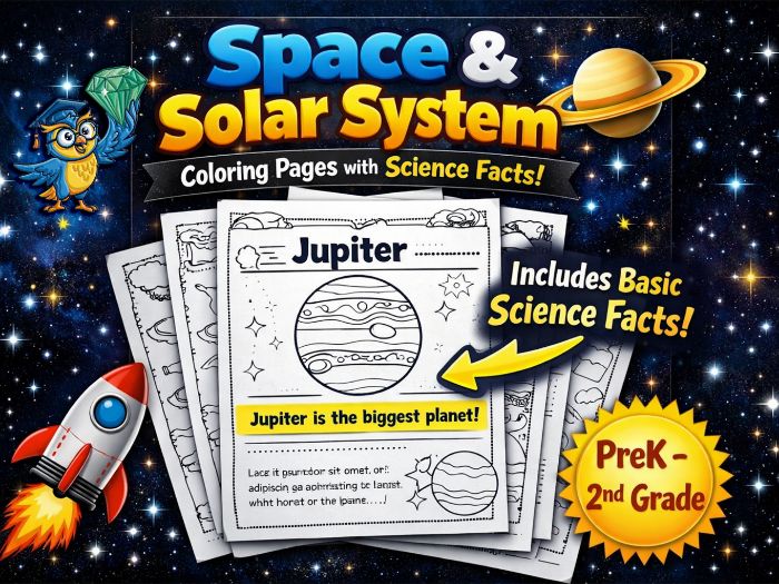 Solar System Coloring Pages K-2