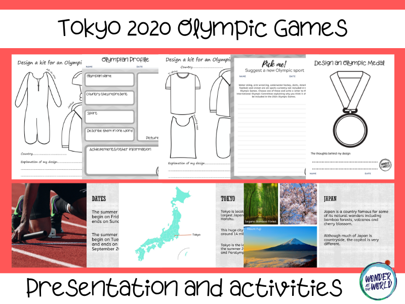 tokyo 2020 2021 summer olympics powerpoint and activities teaching resources