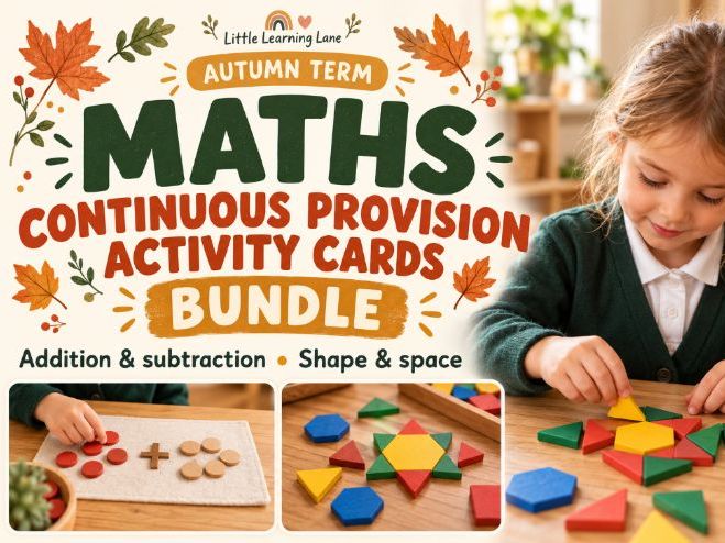 Year 1 Maths Continuous Provision Cards Bundle – Autumn Term