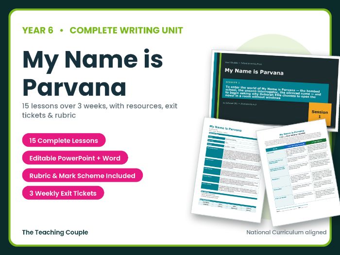 My Name is Parvana | Year 6 English Unit
