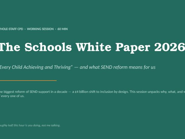 Schools White Paper 2026 SEND Summary | FREE staff sheet