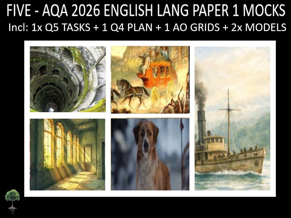 FIVE - AQA PAPER 1 | 2026 FULL MOCKS | Q5 TASKS | Q4 PLAN |AO GRIDS | MODELS