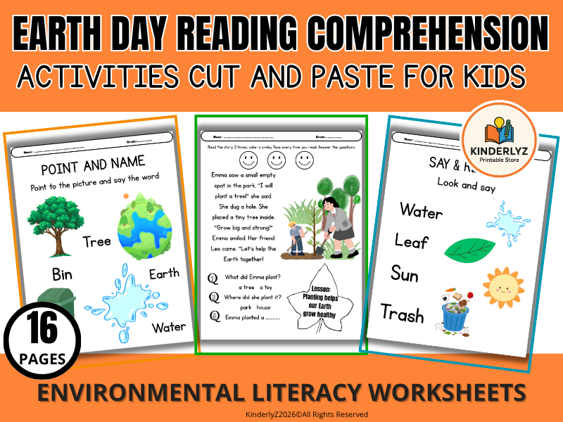 Earth Day Reading Comprehension for Kids