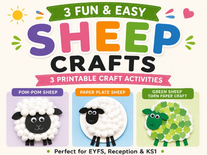 Sheep Crafts for EYFS | 3 Fine Motor Activities