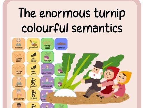 The enormous turnip- colourful semantics- build a sentence