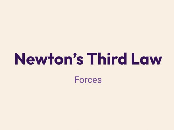 AQA GCSE 6.5.4.2.3 Newton's Third Law of Motion