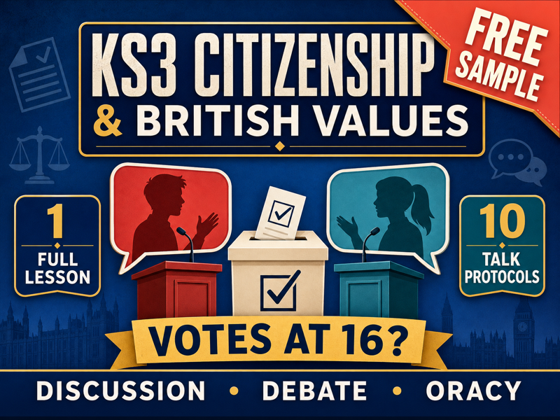 FREE KS3 Citizenship & British Values | Debate Lesson + Talk Protocols (Oracy)