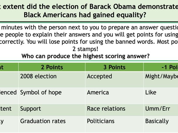 To What Extent Did Obama’s Election Show Black Americans Had Gained Equality?