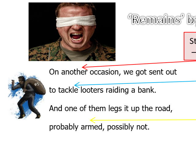 Remains Fully Annotated GCSE Poem for 7+