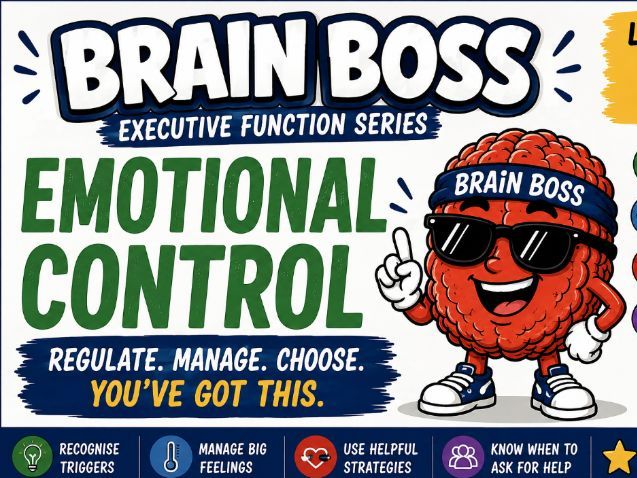 Brain Boss – What do I do when my feelings takeover? Emotional Control Executive Function Lesson