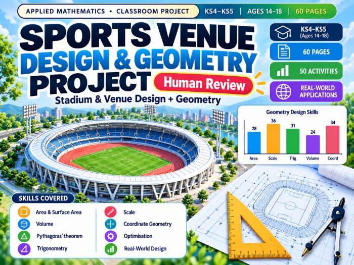 Sports Venue Design & Geometry Project | KS4–KS5 | 60 Pages