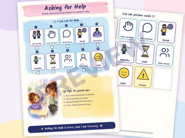 Asking for Help: Cards and Visual Support