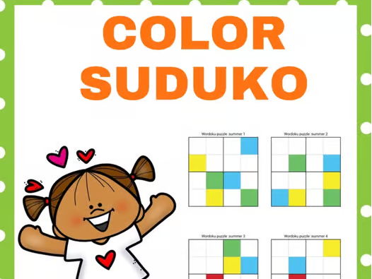 Sudoku Puzzles Printable Color Easy to Hard Levels  Digital Logic Game
