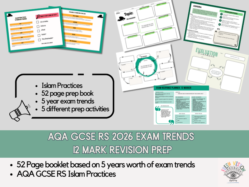 2025 Exam Trends 12 Mark Revision Prep Booklet – AQA GCSE RS Islam Practices