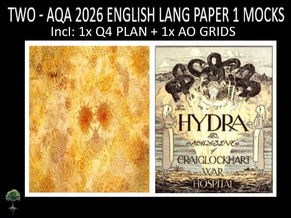 TWO - AQA PAPER 1 | 2026 FULL MOCKS | Q4 PLAN | AO GRIDS