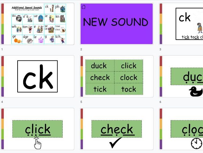 Additional Phonics Speed Sounds Lessons