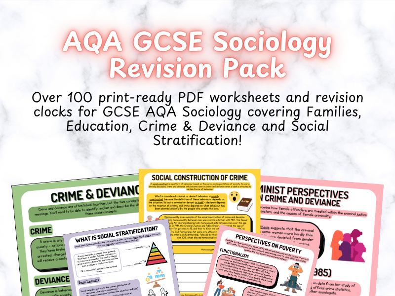 AQA Sociology GCSE Revision Bundle
