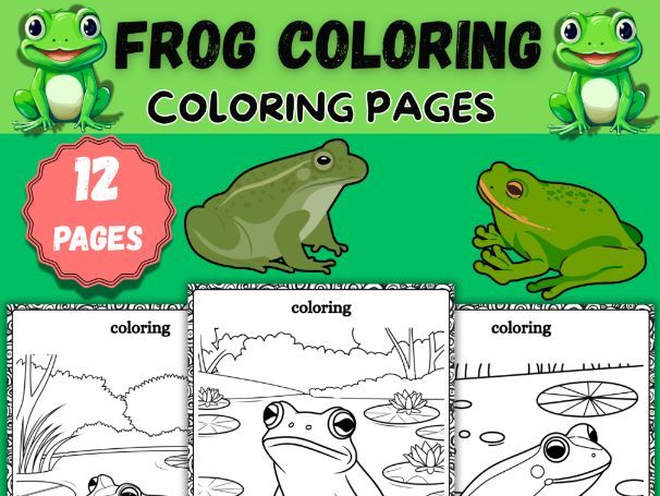 Frog Coloring Pages|Homeschool