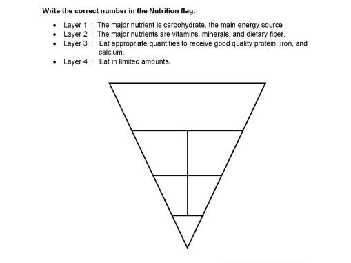 The Nutrition Flag worksheet