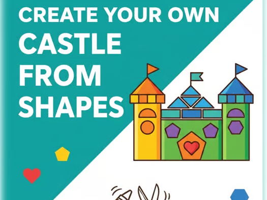 Build a Castle Craft: End of Year Activities, Summer Coloring Pages 2D Shapes