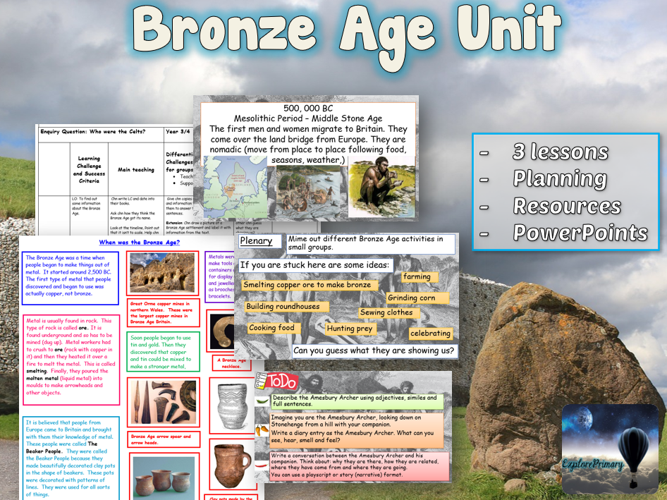 BRONZE AGE Unit 3 Outstanding Lessons Teaching Resources
