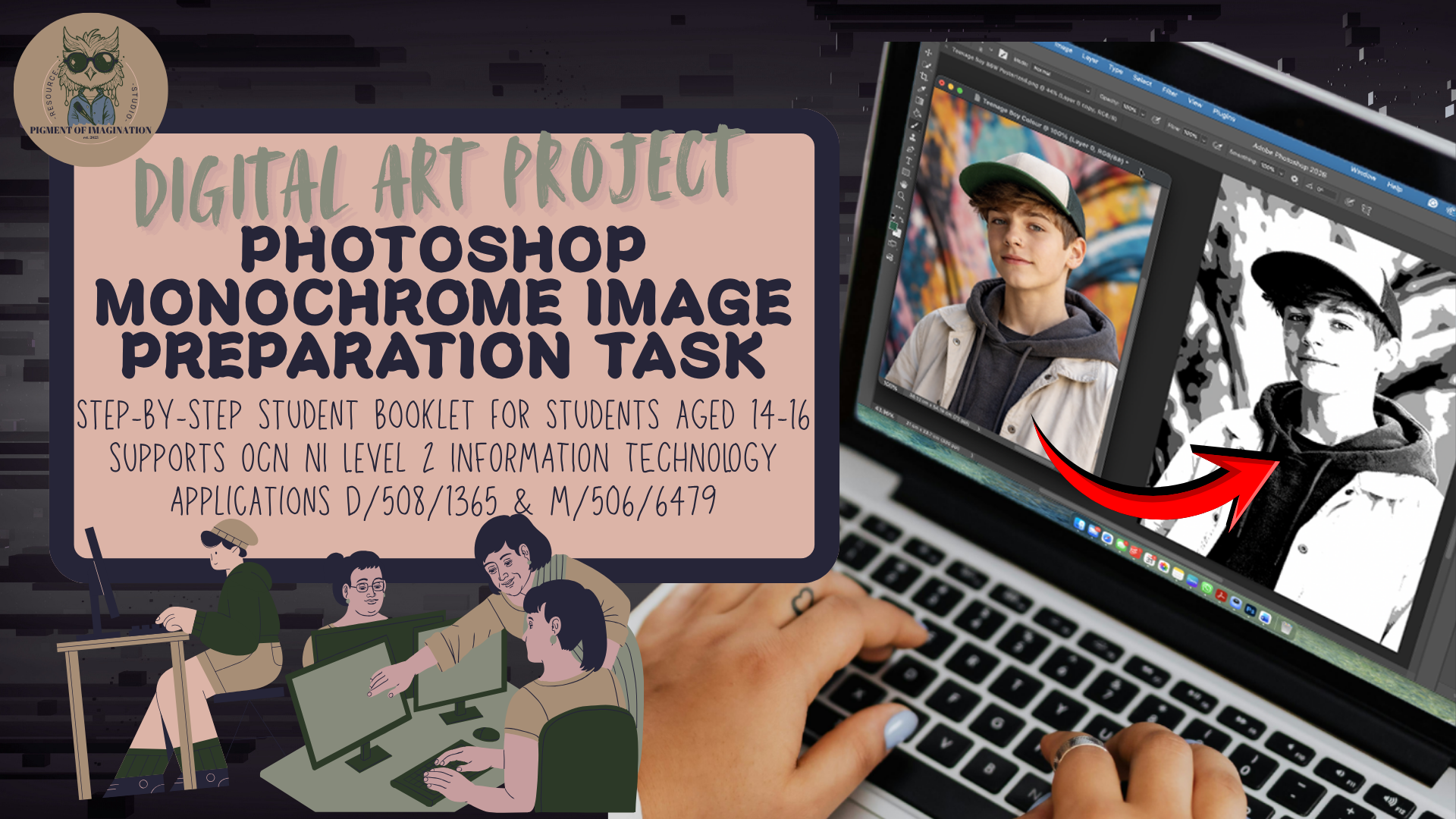 Photoshop Monochrome Image Task | OCN NI Level 2 Use Digital Imaging ...