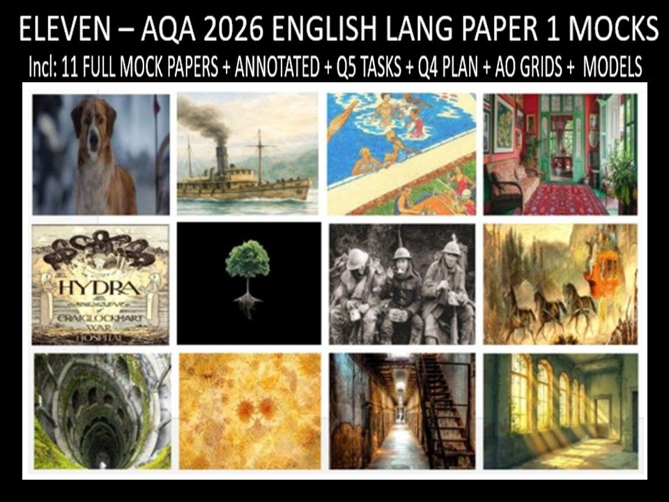 ELEVEN | AQA PAPER 1 | 2026 FULL MOCKS | ANNOTATED | Q5 TASKS | Q 4 PLAN | AO GRIDS | MODELS