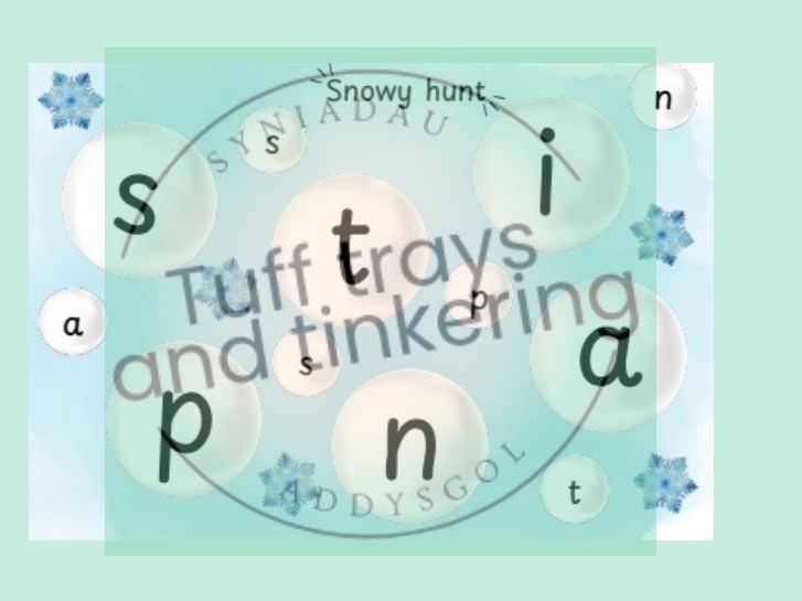 SATPIN winter themed phonics ps1 reception eyfs