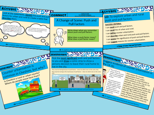 KS3 Changing Britain - L5: Urban and Rural Push and Pull Factors (counter urbanisation)