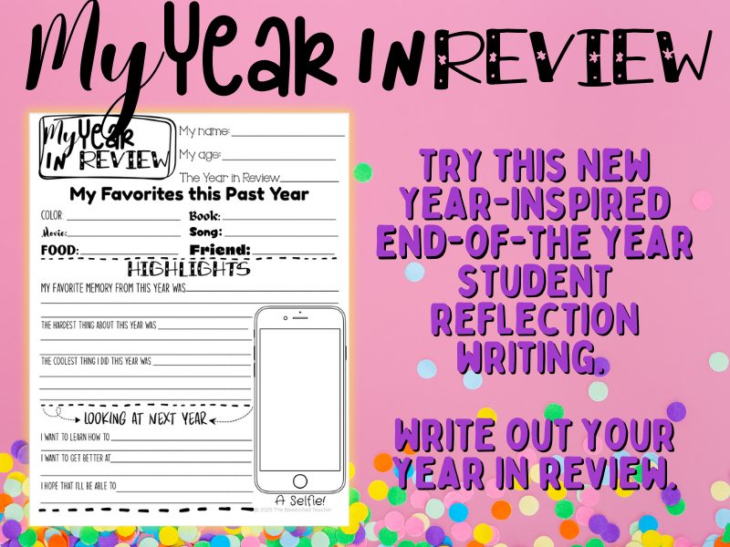 My Year in Review Reflection Page