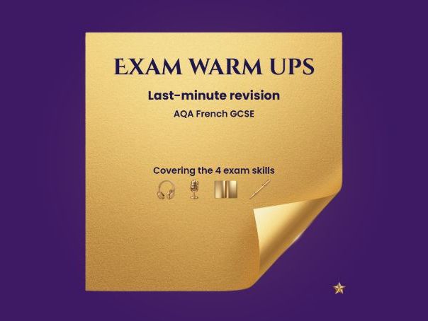 Exam warm ups – Last-minute revision – AQA French GCSE