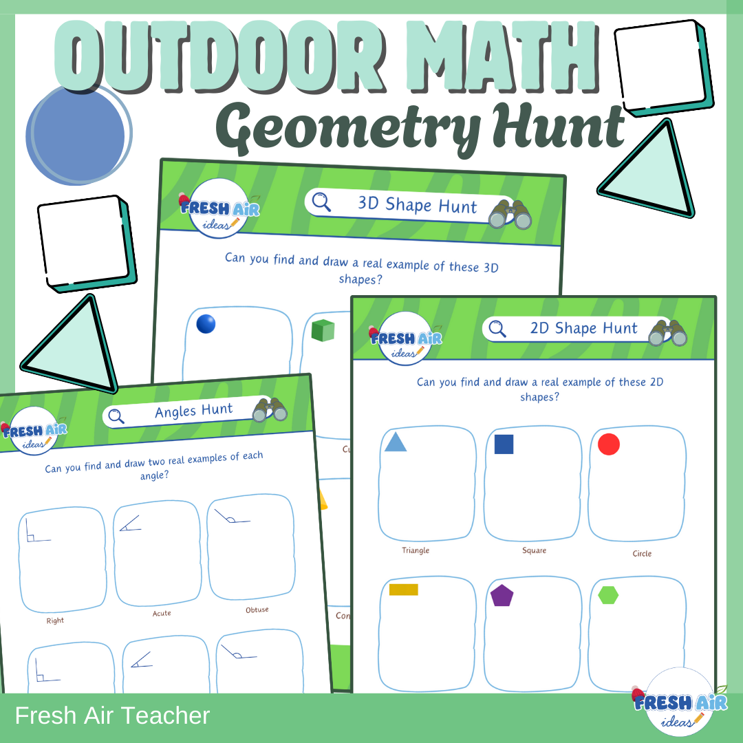 KS1 Nature Geometry Scavenger Hunt: Shapes & Angles Exploration Outdoor Activity Pack