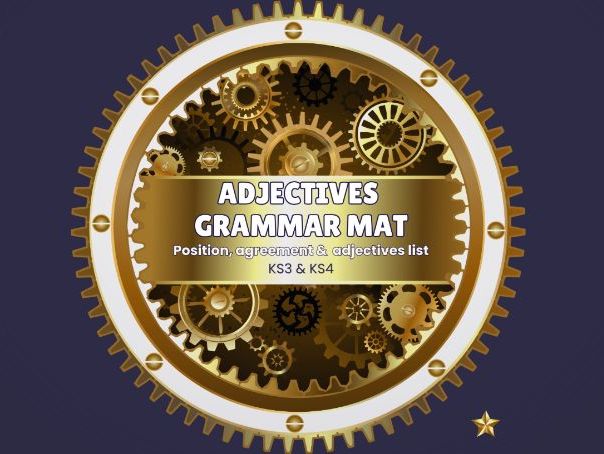 French adjectives – KS3-GCSE grammar mat