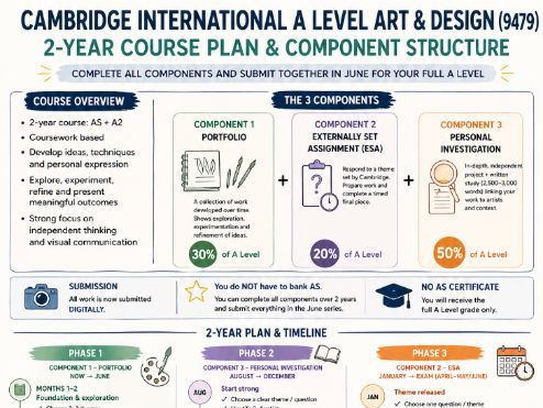 Cambridge A Level - Art & Design (9479) 2 year frame
