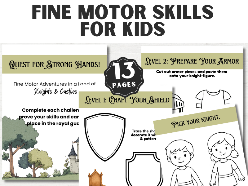 Fine Motor Skills for Kids Fun Printable