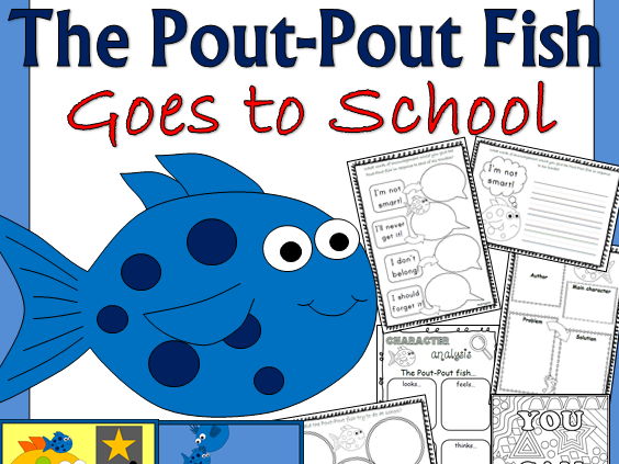The Pout-Pout Fish Goes to School book companion plus sequencing