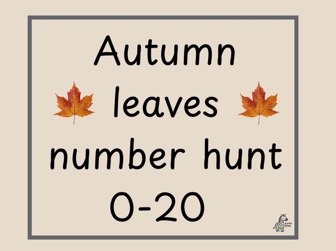 EYFS Autumn Leaves Number Hunt 0-20