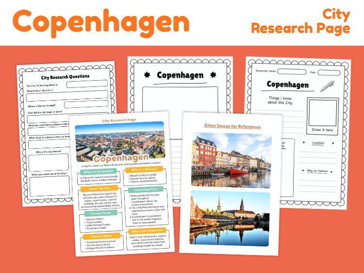 Copenhagen City Research Project | Geography & Culture Worksheets