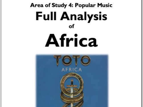 AFRICA - TOTO - Full and Detailed Analysis - Eduqas GCSE Music