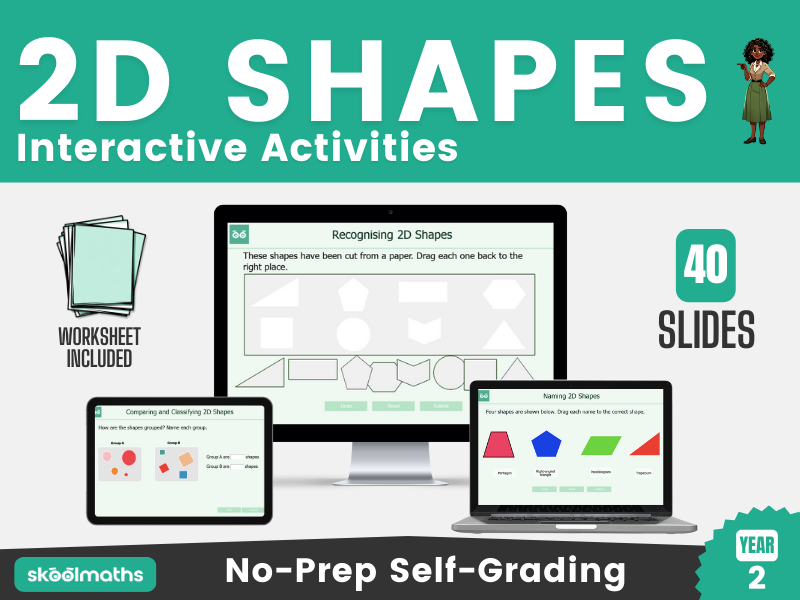 2D Shapes Activities for Year 2 Maths with Free Worksheets