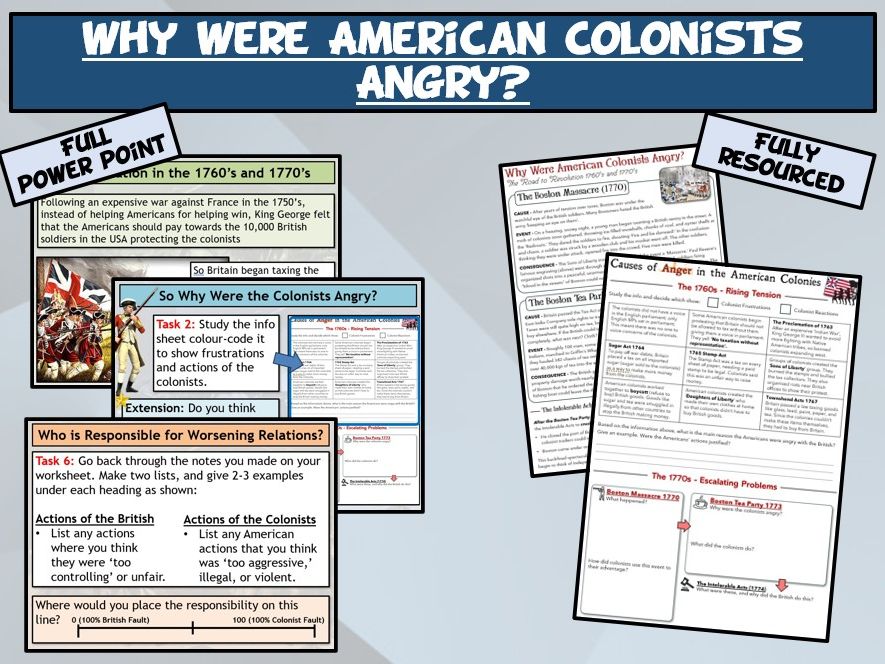 KS3 Revolutions - Why Were American Colonists Angry