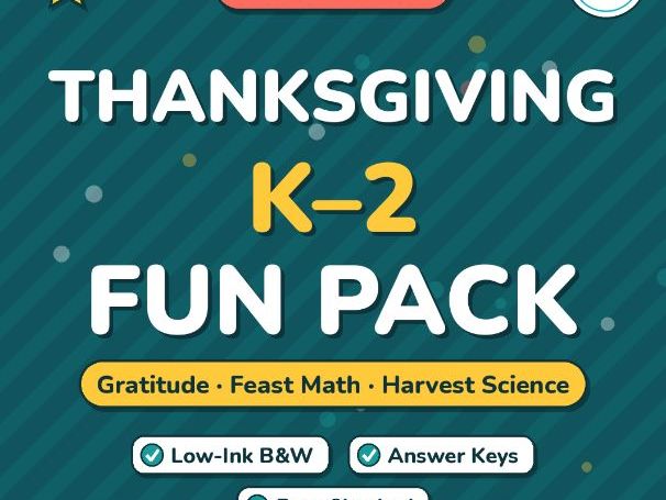 Thanksgiving Activities K-2 | Gratitude Writing, Feast Math & Harvest Science