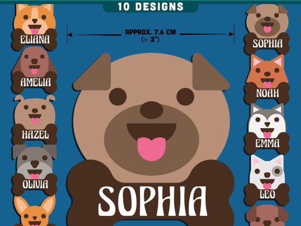 Puppy Name Tags, Cute Dog Classroom Labels, Editable Locker & Cubby Decor, Friendly School Theme