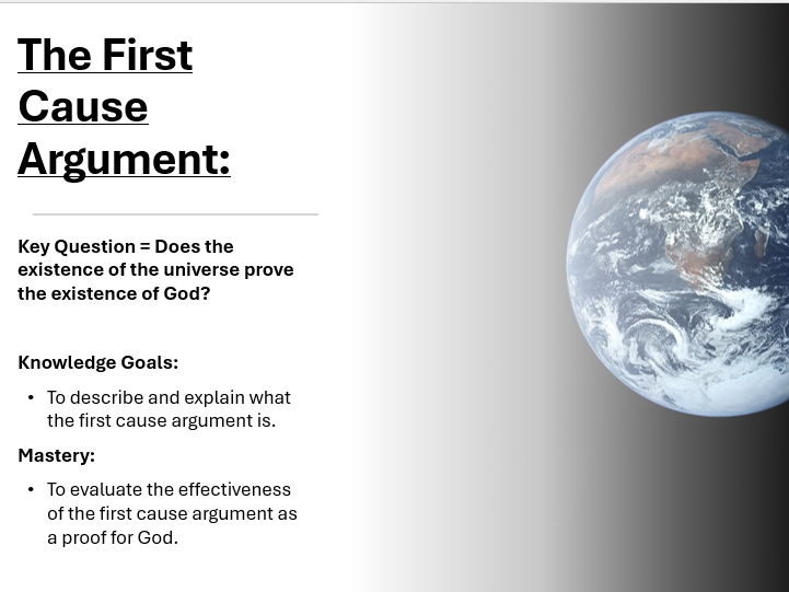 The First Cause Argument Bundle - 2 x GCSE Lessons