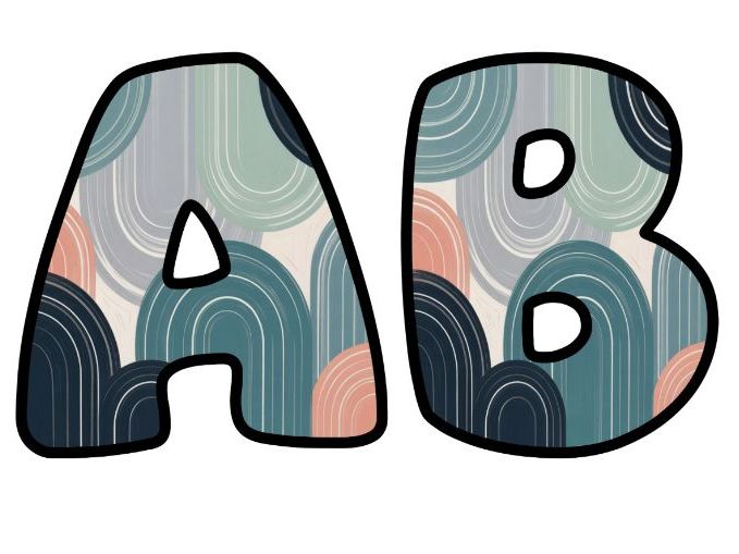 Soft Clouds Pastel SEL Calming Hills Classroom Display | Lettering Set