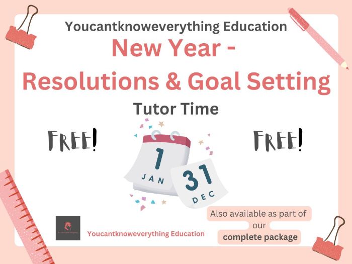 New Year, Resolutions & Goal Setting