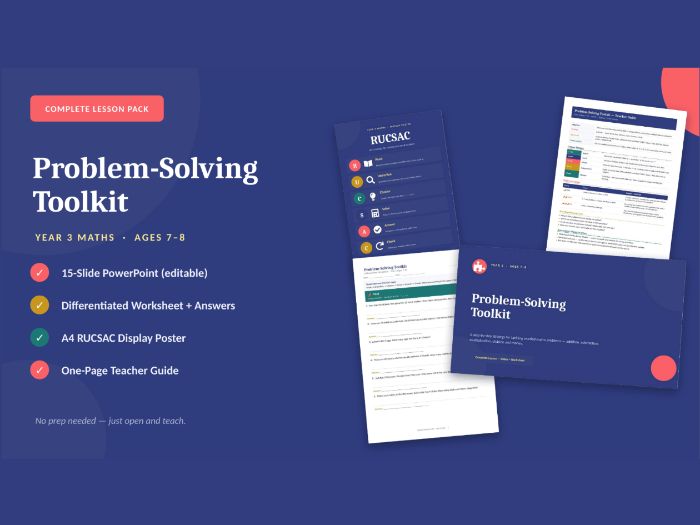 Year 3 Maths Problem-Solving Toolkit — Complete